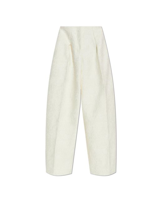 Jacquemus White Creased Pants Curvo
