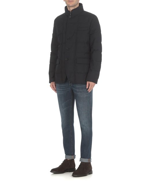 Fay Black Double Front Down Jacket for men