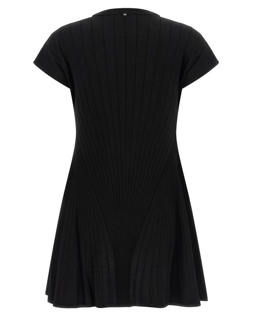 Sportmax Black Viscose Short Dress