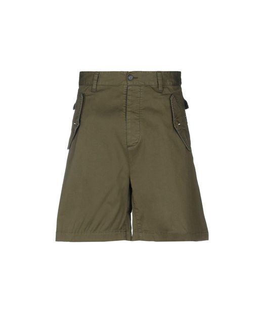 DSquared² Green Cotton Shorts for men