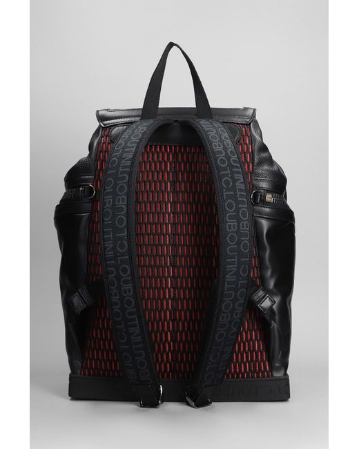 Christian Louboutin Black Explorafunk S Backpack for men