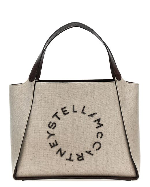 Stella McCartney Natural Big Logo Shopping Bag