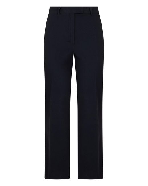Max Mara Blue Straight Trousers Humanity Cotton