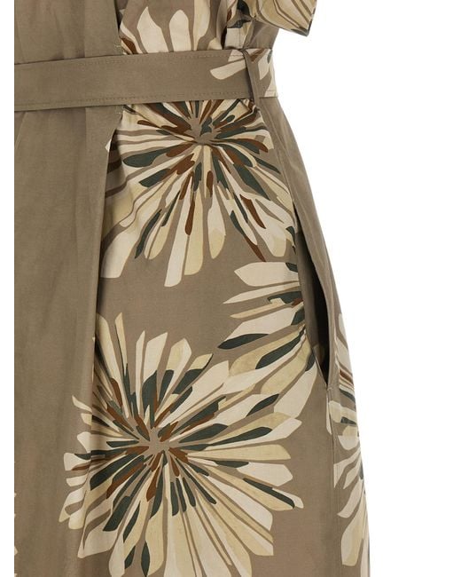 Brunello Cucinelli Metallic Cotton Long Dress