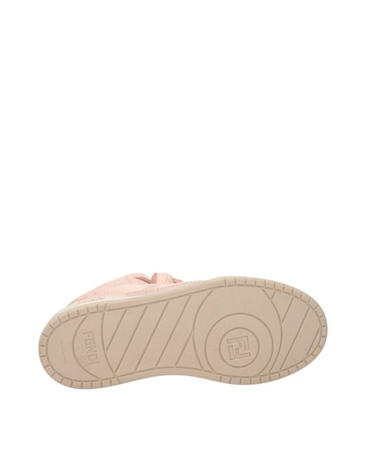 Fendi Pink Nylon High Top Sneakers