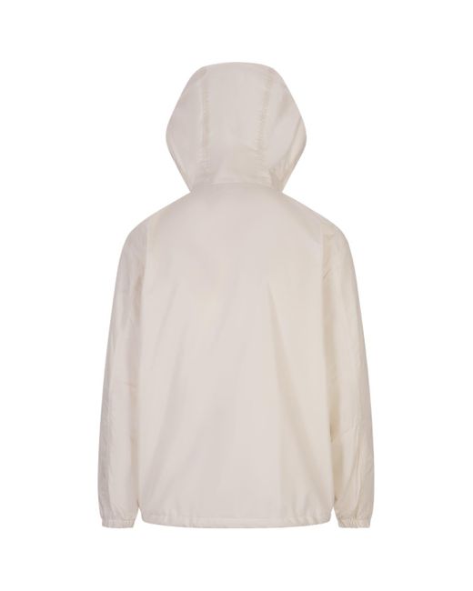 Givenchy White Off Technical Fabric Windbreaker Jacket for men