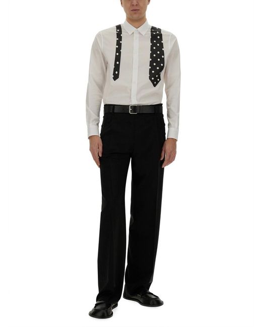 Moschino Black Wool Pants Virgin Trousers for men