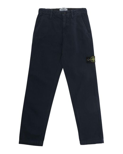 Stone Island Blue Trousers Tech Fabric for men
