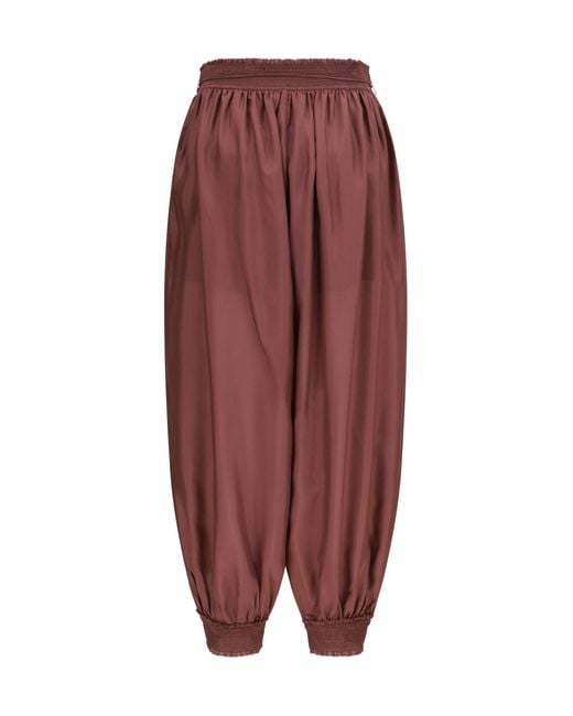 Zimmermann Purple Aster Harem Pants Silk