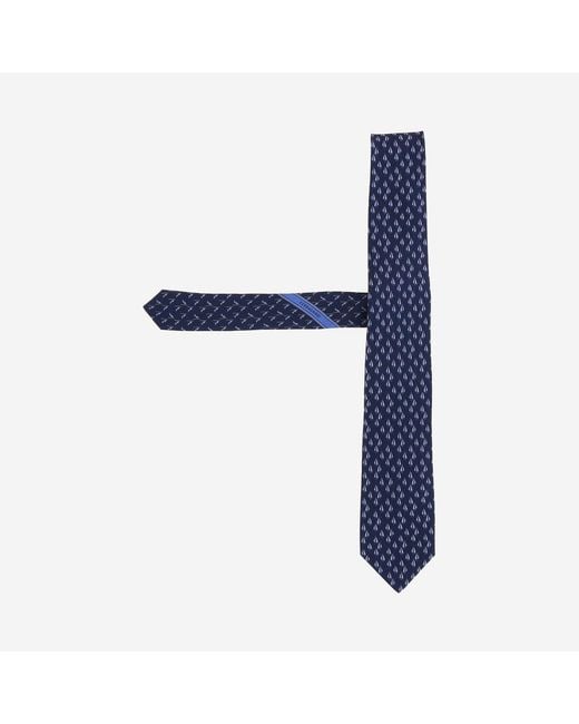 Ferragamo Blue Silk Tie Ties & Bow for men