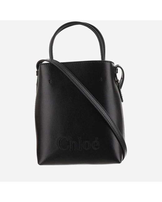 Chloé Black Sense Micro Tote Bag