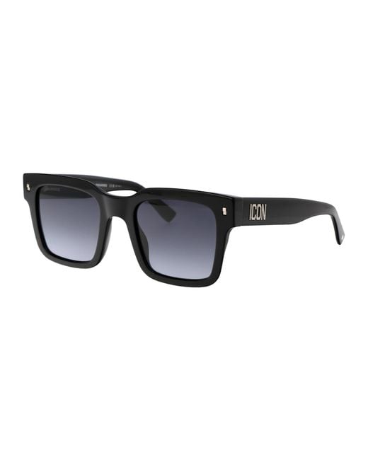 DSquared² Black Icon 0010-S 807 Acetate Sunglasses for men