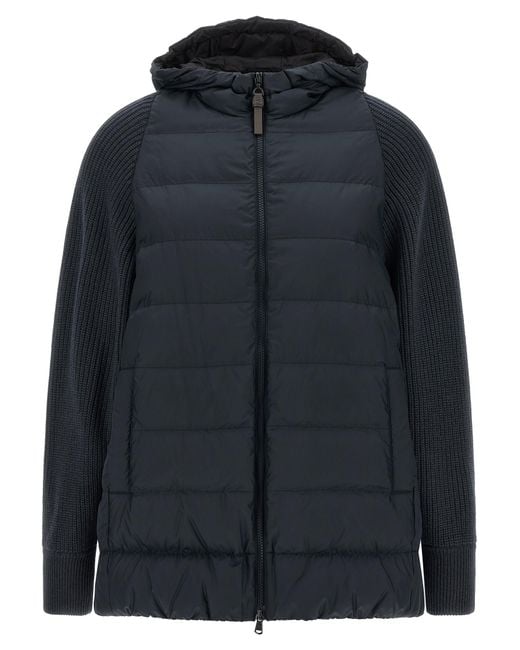 Brunello Cucinelli Black Polyester Full-Length Jacket Clothing