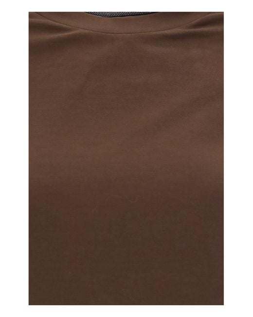 Brunello Cucinelli Brown Cotton T-Shirt