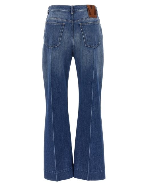 Valentino Garavani Blue Flared Jeans Cotton