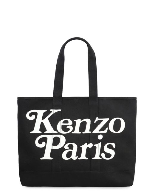 KENZO Black Canvas Tote Bag for men