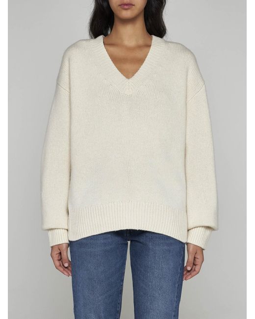 Totême  White Wool And Cashmere Sweater