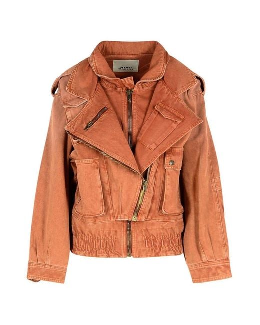 Isabel Marant Orange 'Aneli' Cotton Jacket