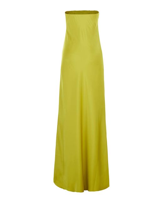 Norma Kamali Green Long Dress Bias Tech Fabric Polyester