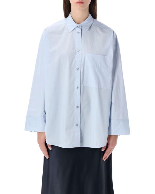 By Malene Birger Blue Derris Oversized Shirt Cotton Organic