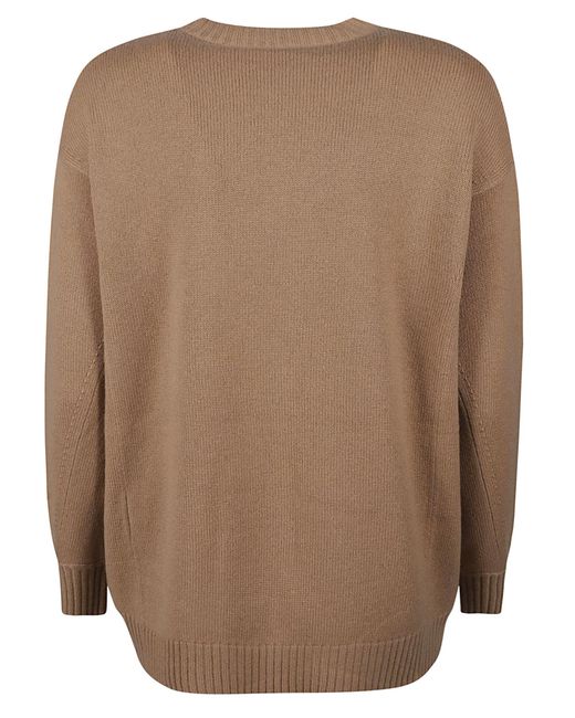 Max Mara Brown Wool-cashmere Fido Sweater