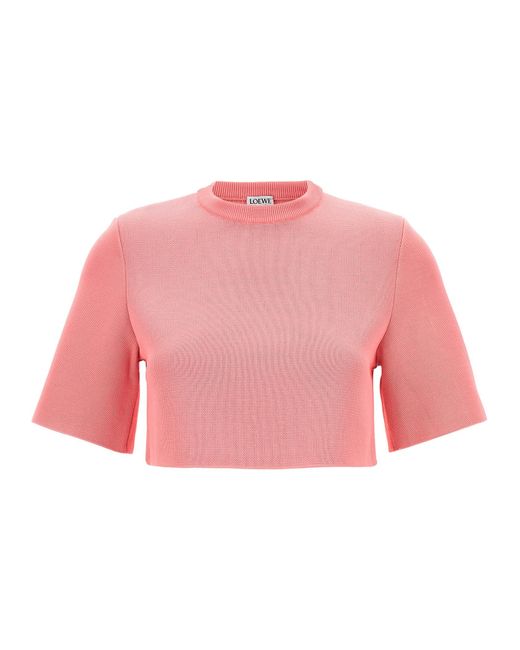 Loewe Pink Reproportioned Cropped Top