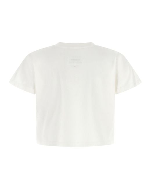 MM6 by Maison Margiela White Cotton T-Shirt