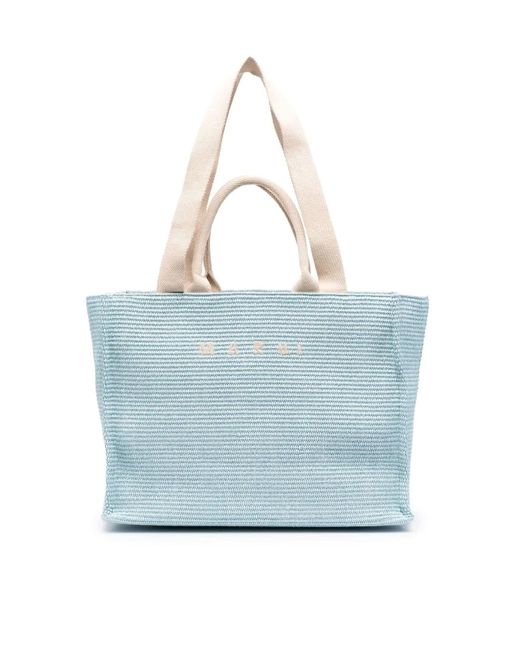 Marni Large Basket Tote Bag in Blue | Lyst