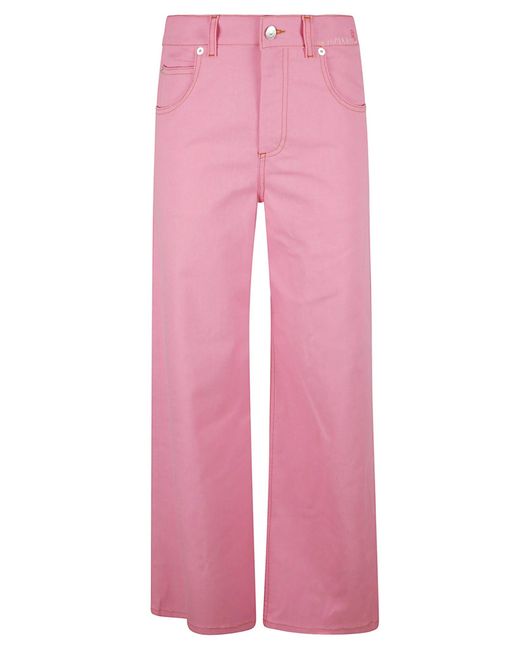 Marni Pink Straight Buttoned Jeans
