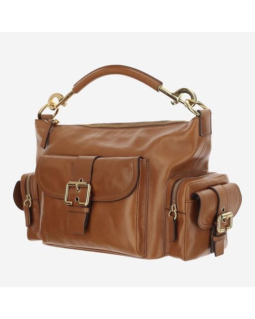 Chloé Brown Leather Camera Bag Buffalo Shoulder
