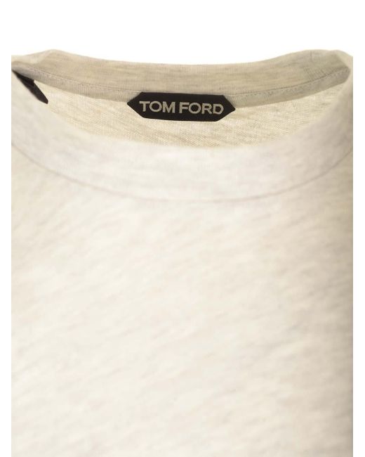 Tom Ford White Crewneck Short-Sleeved T-Shirt for men