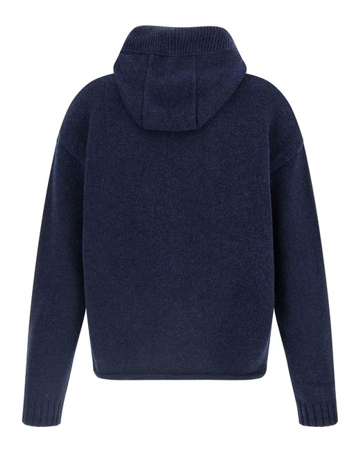 J.W. Anderson Blue 'Anchor Embroidery' Hoodie for men