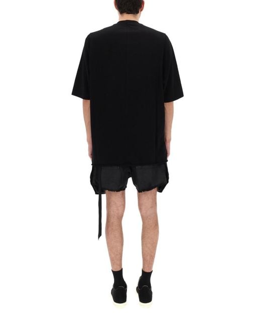 Rick Owens Black Cotton T-Shirt T-Shirts for men