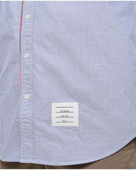 Thom Browne Blue Cotton Button Down Shirt for men