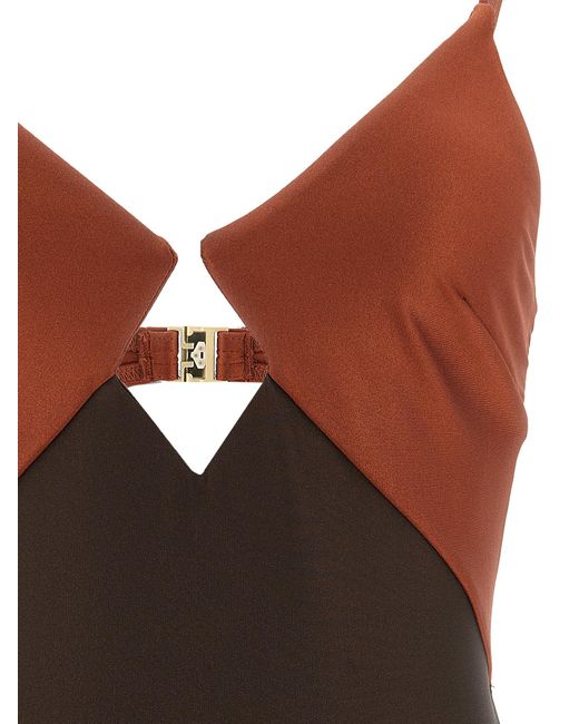 Zimmermann Brown Polyamide One-Piece Swimsuit Clothing