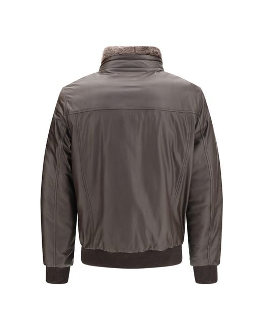 Moorer Gray Cleros P1 Shearling Down Jacket for men