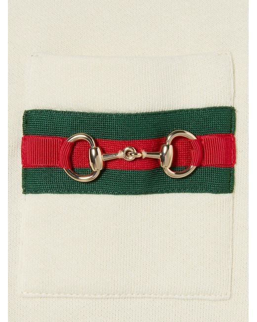 Gucci Natural Cotton Jersey Dress With Clamp