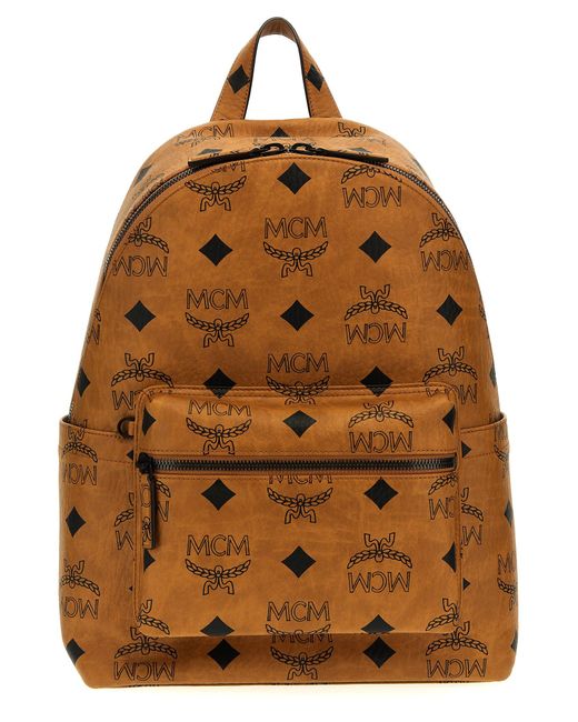 MCM Brown Stark Medium Backpacks for men