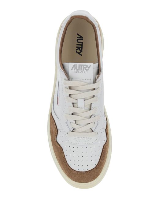 Autry White Sneakers Medalist Suede Trainers for men