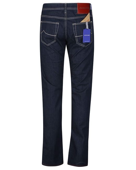 Jacob Cohen Blue 5 Pockets Jeans Super Slim Fit Nick Slim for men