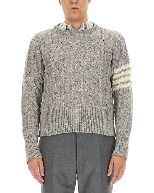 Thom Browne Gray Wool Jersey. for men