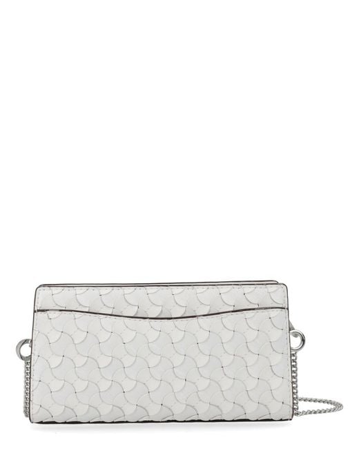 MICHAEL Michael Kors Gray Leather Shoulder Bag Cow
