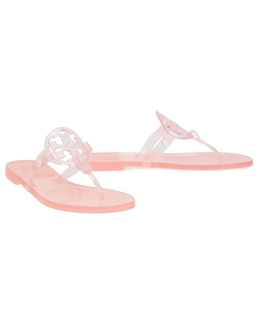 Tory Burch Pink Low Sandals Miller Jelly Tpu