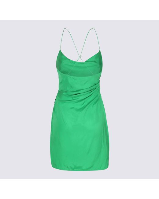 GAUGE81 Green Silk Mini Dress
