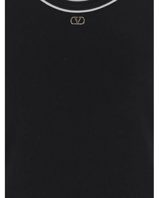 Valentino Black Tank Top Cotton