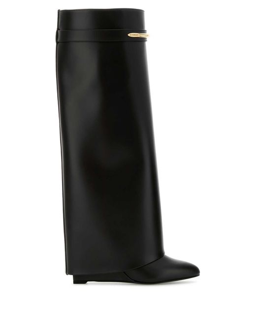 Givenchy Black Leather Shark Boots