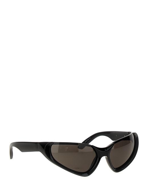 Balenciaga Black 'Xpander Rect' Sunglasses for men