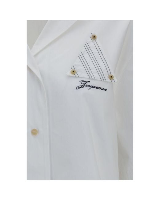 Jacquemus Gray White Cotton Shirt