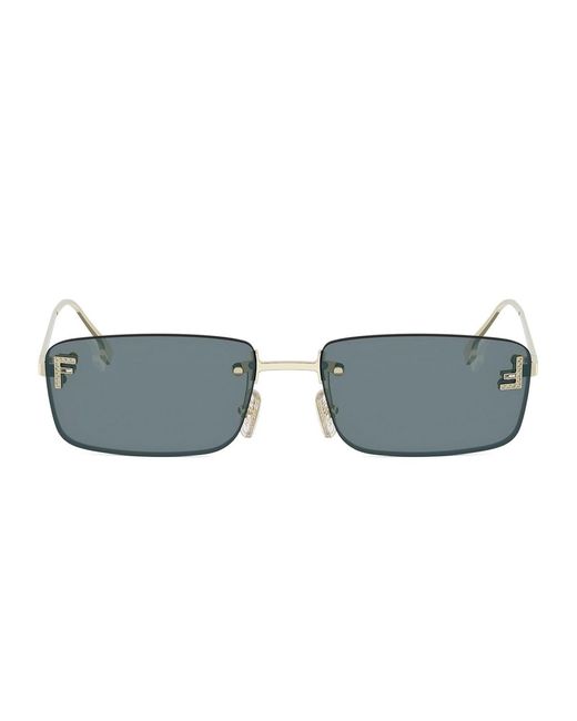 Fendi Gray Fendi Fe4172Us Fendi First Crystal 32V Oro Sunglasses