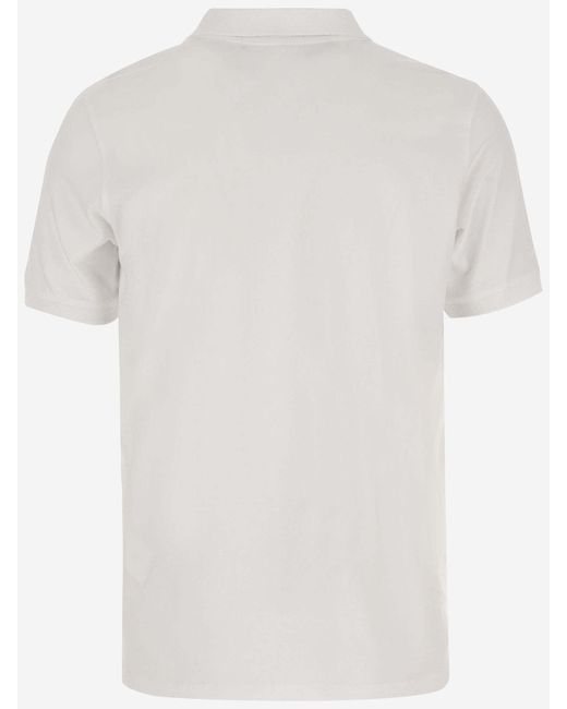 Karl Lagerfeld White Stretch Cotton Polo Shirt for men